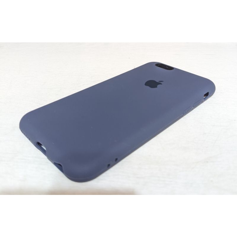 iPhone 6 / 6s 手機殼 小熊維尼 仿餅乾袋造型 透視背蓋 藍底白花 液態矽膠 深藍色