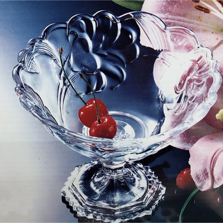 ✰日本SOGA 玻璃高腳小深盤 高腳水果盤 沙拉盤 甜點盤 點心盤 冰淇淋碗 糖果碗 供品盤 供品碗 展示盤