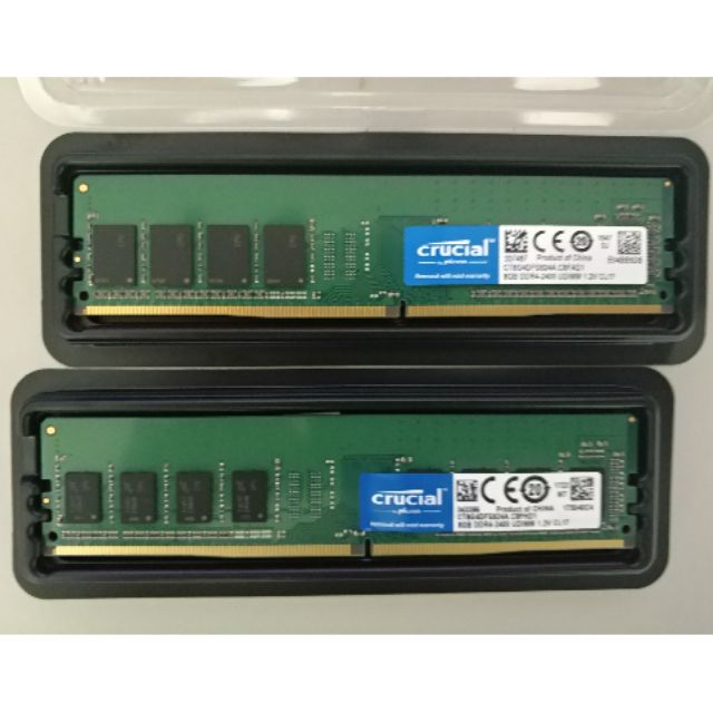 美光DDR4-2400  單條8G*2