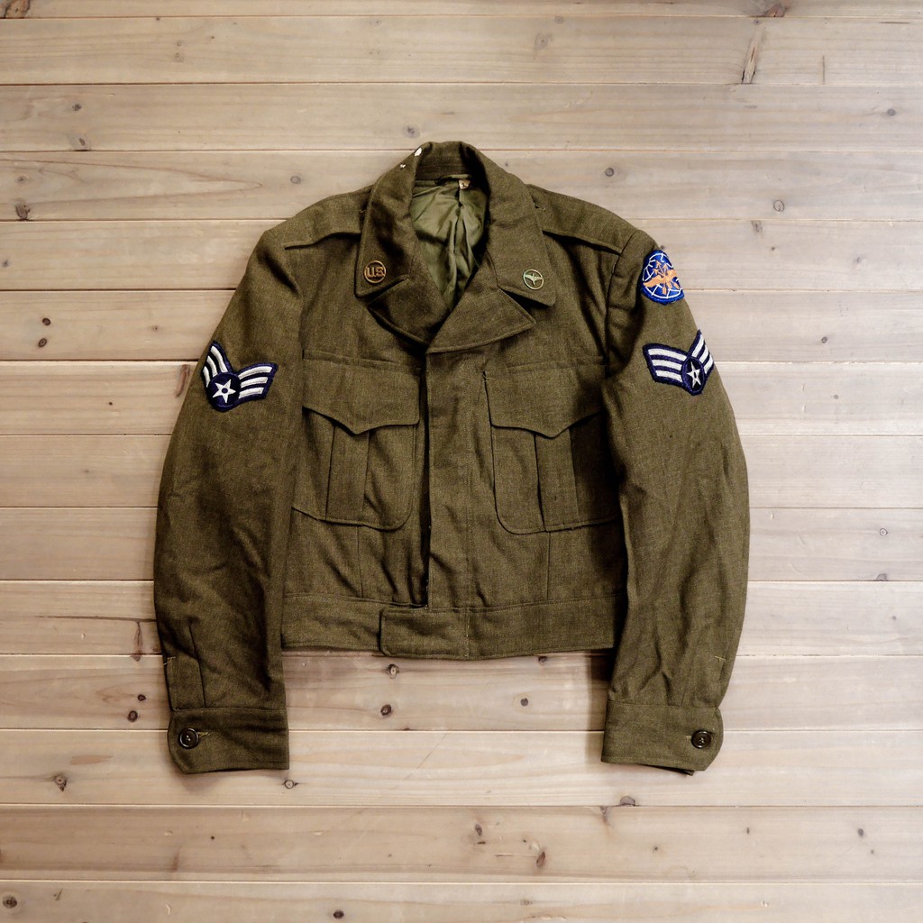 《白木11》 🇺🇸 40s US Army Ike jacket 美軍 艾森豪 拉鍊 羊毛 短版 夾克 軍外套