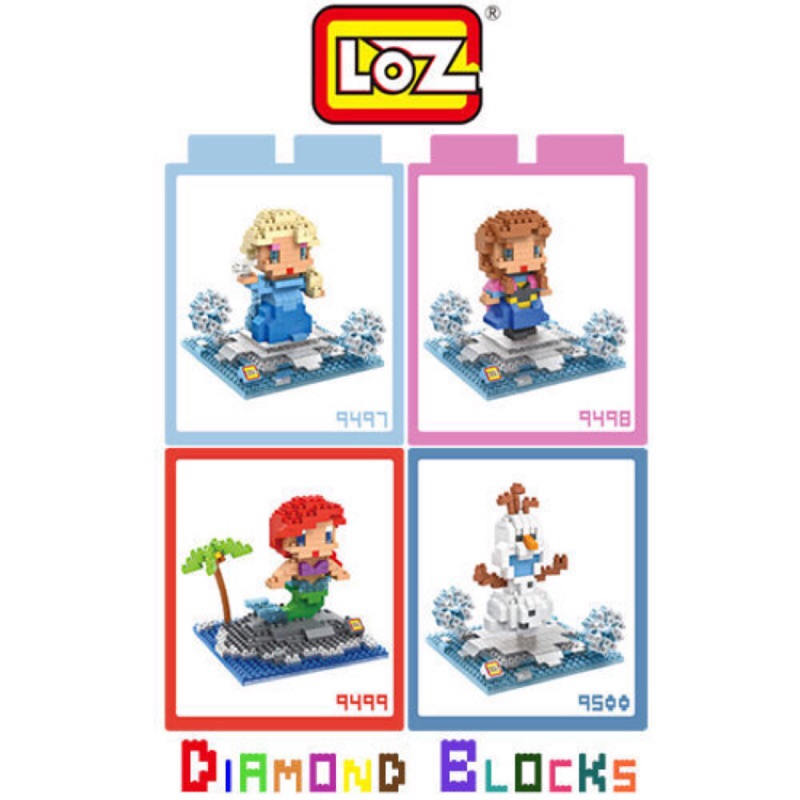 現貨-LOZ 迷你鑽石小積木 迪士尼公主 冰雪奇緣系列 樂高式 組合玩具 益智玩具 原廠正版 超大盒款