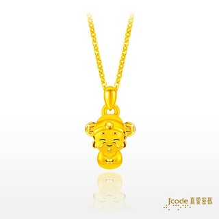 【J’code真愛密碼】✨送 好野虎爺包✨大甲媽 迷你財神 - 黃金墜子＋黃金項鍊 9999純黃金 美鑫 22大甲媽