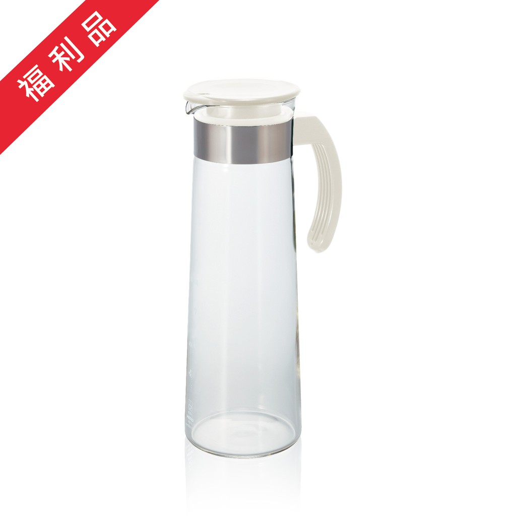 福利品日本 HARIO 米白典雅濾蓋水壺 1000ml (MDH-10-HL-OW )