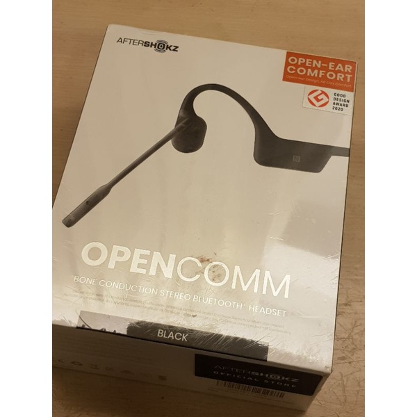 【AFTERSHOKZ】OpenComm ASC100骨傳導藍牙通訊耳機/全新封膜未拆/2年保固/不傷耳