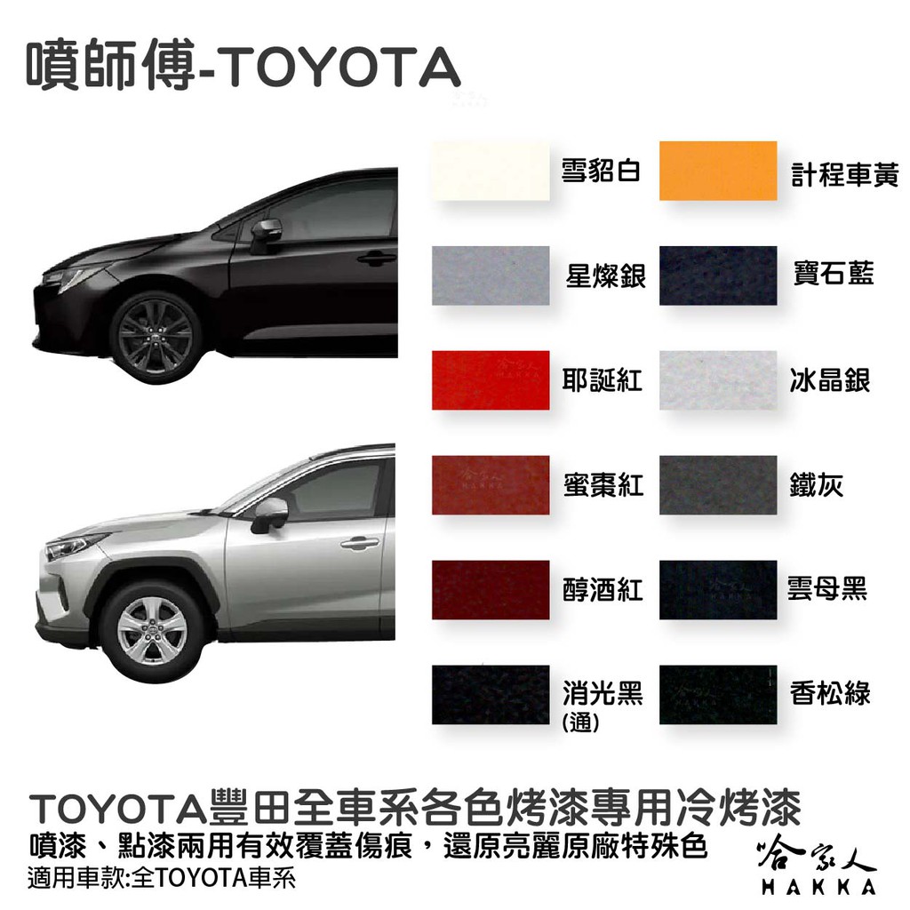 TOYOTA 豐田 專用冷烤漆 贈專用刷具 點漆筆 CAMRY RAV4 ALTIS 補漆筆 噴漆 噴師傅 哈家人