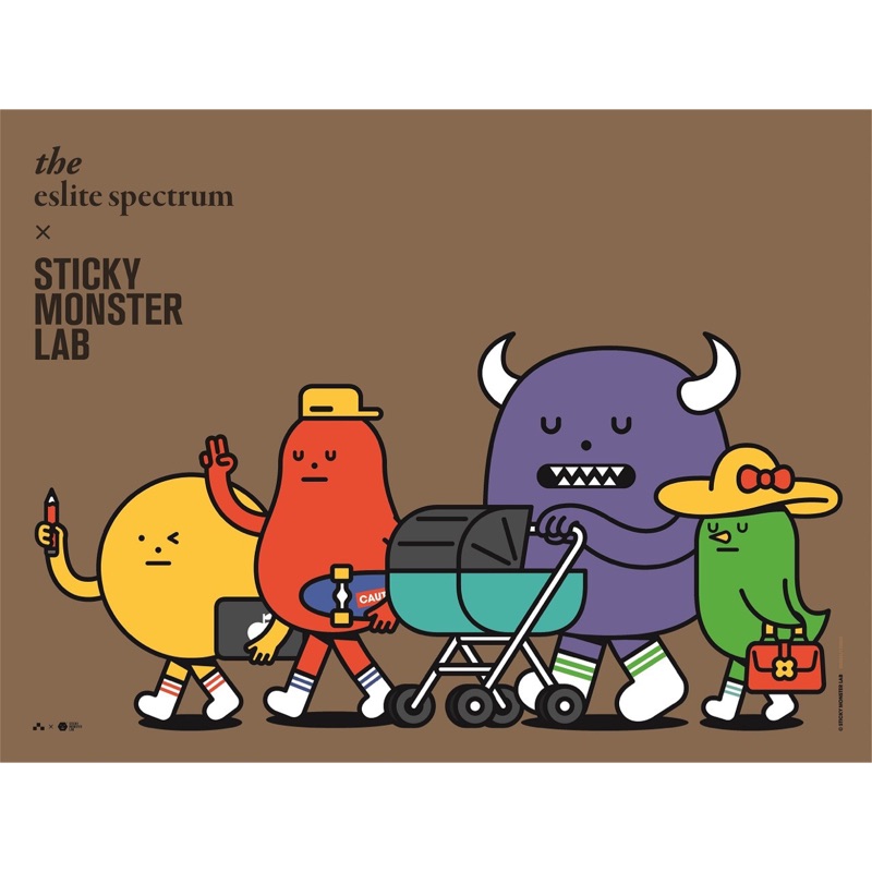 【全新未拆封】Sticky Monster Lab 海報 (金色款)