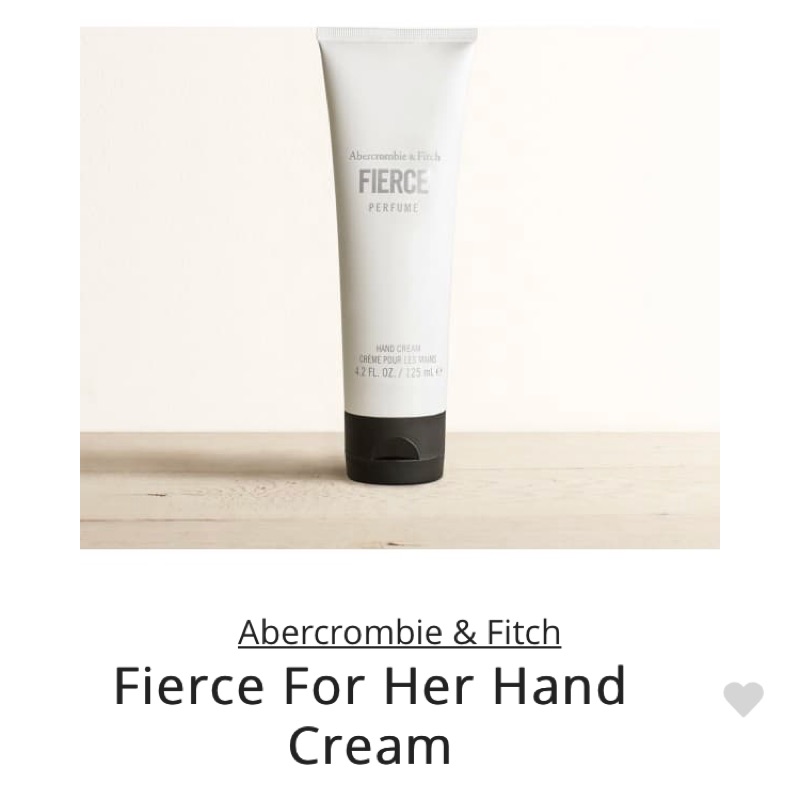 Abercrombie \u0026 Fitch fierce perfume hand 