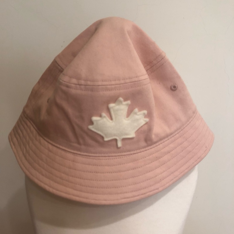 全新roots粉色色帽子，尺寸3-5