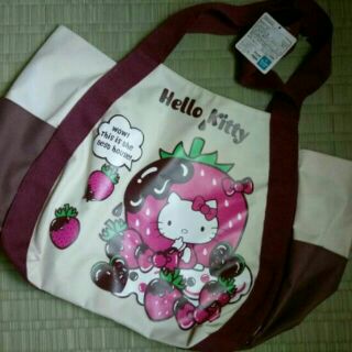 日本限定Hello Kitty 草莓帆布托特包