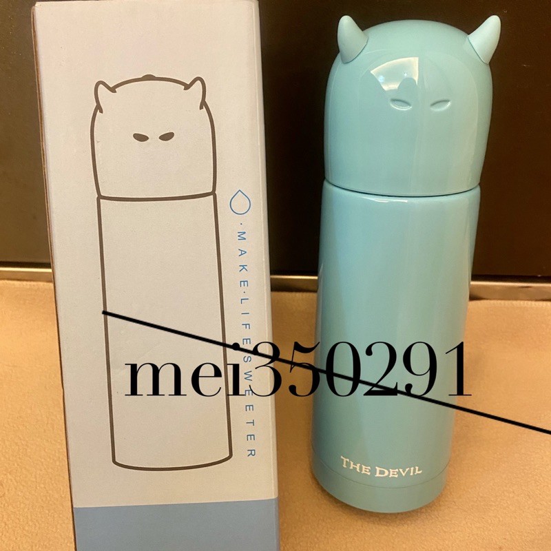 🌿全新現貨 Tiffany綠iTravel 不鏽鋼惡魔造型保溫瓶 泡茶葉過濾網 350ml