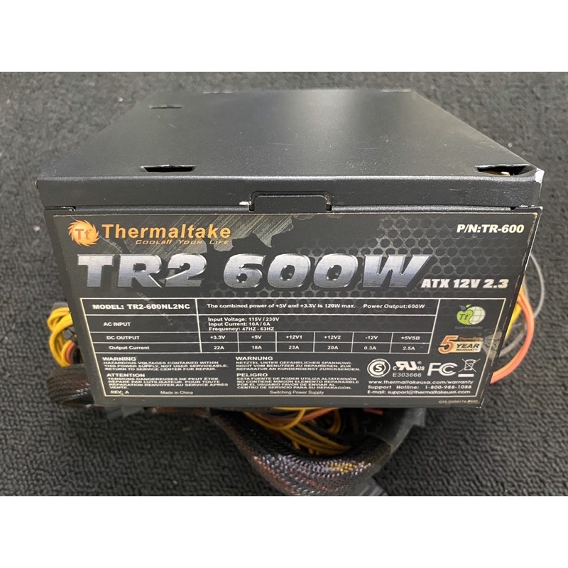 二手良品 曜越 Thermaltake TR2-600NL2NC/600W/電源供應器/Power/個人保固3天～