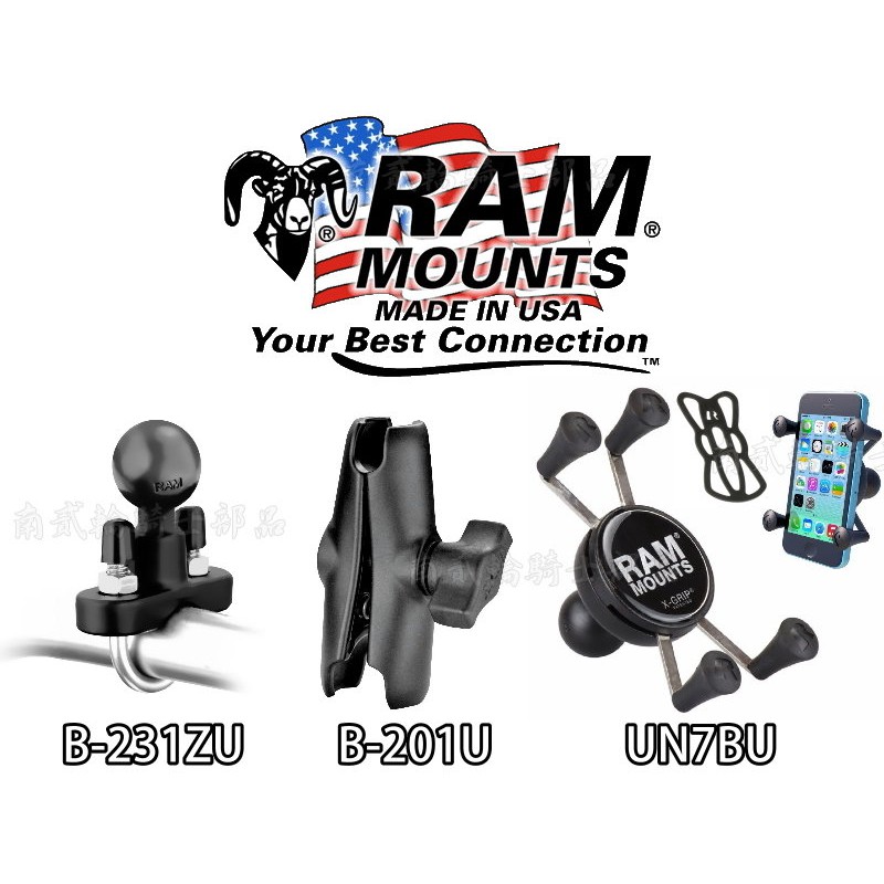 RAM Mounts 手機架 圓管 把手 支架 橫桿 機車 五匹 Force MT07 MT-09 MT03 X-ADV
