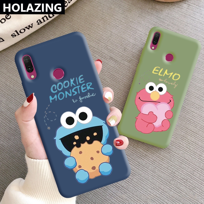 華為 Y9 Prime 2019 Y6 Y7 2019 Cookie Monster Case 矽膠套 Elmo