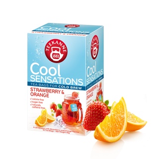 【TEEKANNE 恬康樂】草莓香橙水果茶 (2.5g x 18包/ 盒)｜無咖啡因 零卡路里