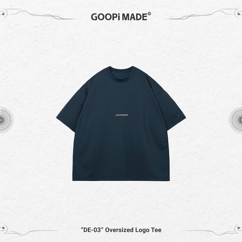 稀有3號 Goopi “DE-03” Oversized Logo Tee - 藍