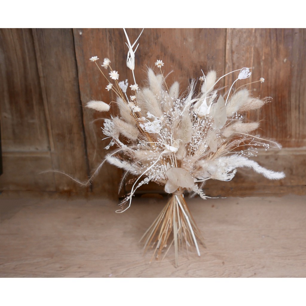 花手集 夢幻花束不凋花永生花乾燥花花束兔尾草蕾絲花 蝦皮購物