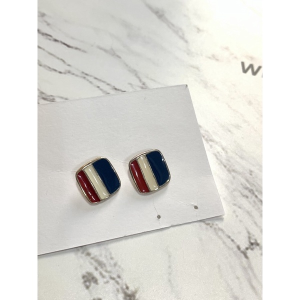 法國國旗配色造型耳環
