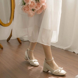 ⭐速發⭐旗袍高跟鞋 法式復古 瑪麗珍鞋 溫柔風 淺口單鞋