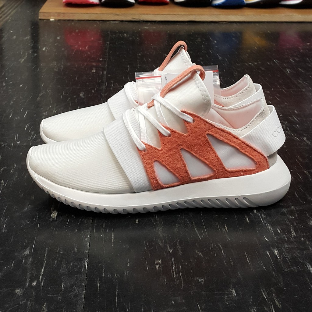 TheOneShop adidas TUBULAR VIRAL 白色 粉橘 小白鞋 繃帶鞋 運動鞋 慢跑鞋 BB6306