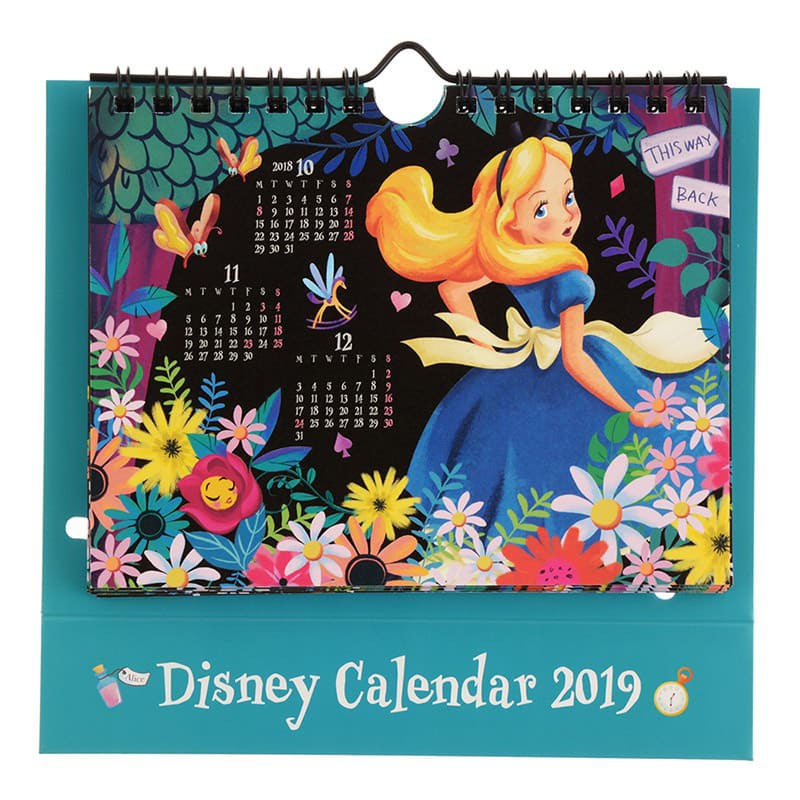 2019年 * 108年 Disney 迪士尼 愛麗絲夢遊仙境三角桌曆 月曆 行事曆 柴郡貓 笑笑貓 代購 [D198]