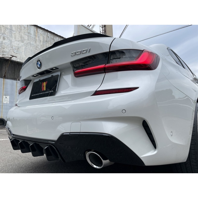 銘泰汽車精品   BMW G20/G21 M包適用 S款亮黑後下巴 雙邊單