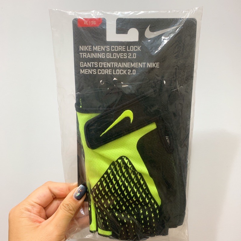 全新免運 Nike 男用core lock 健力手套2.0 XL號