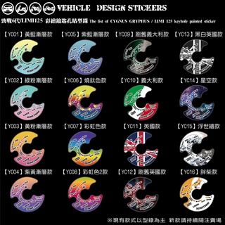 【硬漢六輪精品】 YAMAHA FORCE 2.0 勁戰六代 VINOORA LIMI BWS 鑰匙孔貼 (版型免裁切)