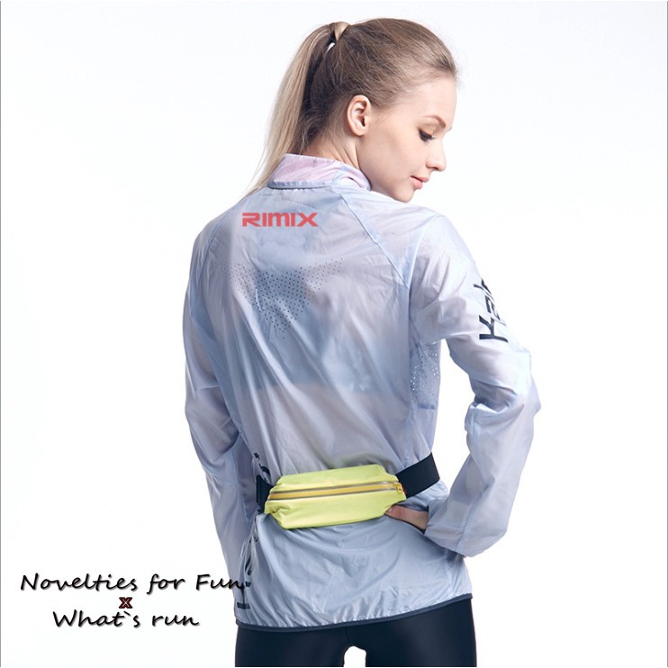 Rimix 疾風雙口袋運動腰包 送收納袋 貼身防盜防水防汗手機包口袋跑步腰包 YKK拉鍊+3M反光條 大容量 舒適彈性