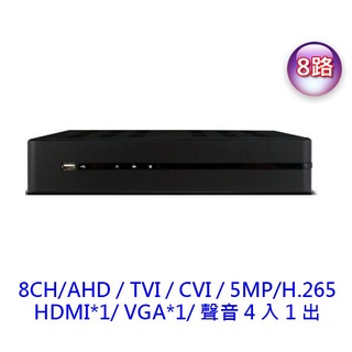 監控主機 可取 8路 KMQ-0828EU-K 臺灣晶片 H.265 5MP TVI AHD CVI IPC 960H
