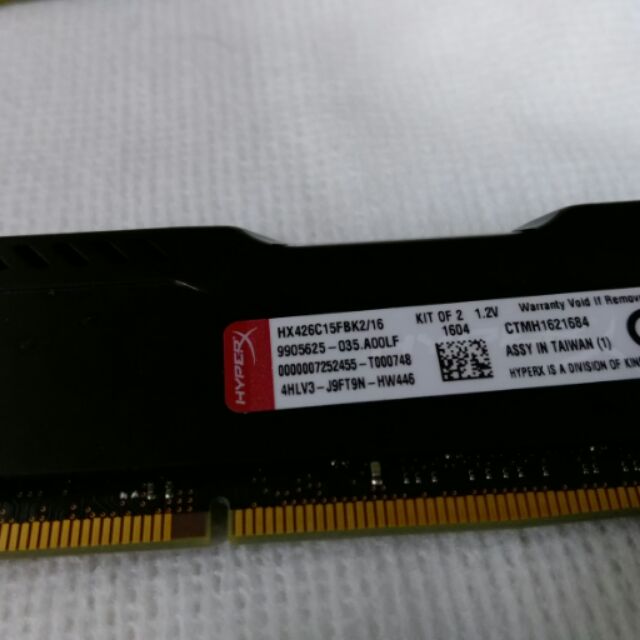 金士頓記憶體 hyperx fury ddr4 2666 8GB*2(16GB)