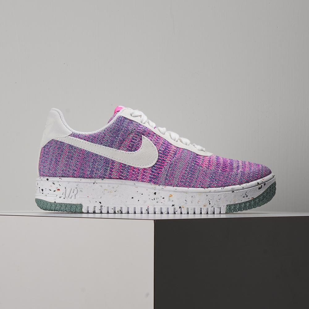 Nike Air Force 1 Crater Flyknit WMNS 女 粉 針織 休閒鞋 DC7273-500