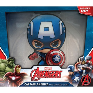 交換禮物【MARVEL復仇者聯盟系列】Mini 3D立體夜燈 ↗美國隊長 鋼鐵人 索爾 洛基↖ 小夜燈 聖誕節 聖誕禮物