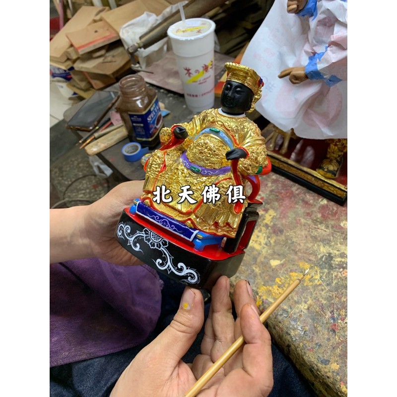 6寸古體媽祖台灣粉線按金彩繪