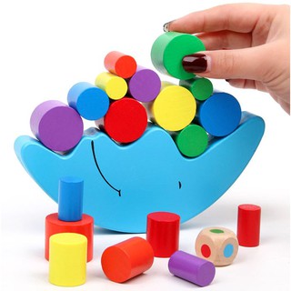親子積木玩具 月亮平衡積木 玩具兒童益智幼教幼兒感知訓練親子早教遊戲