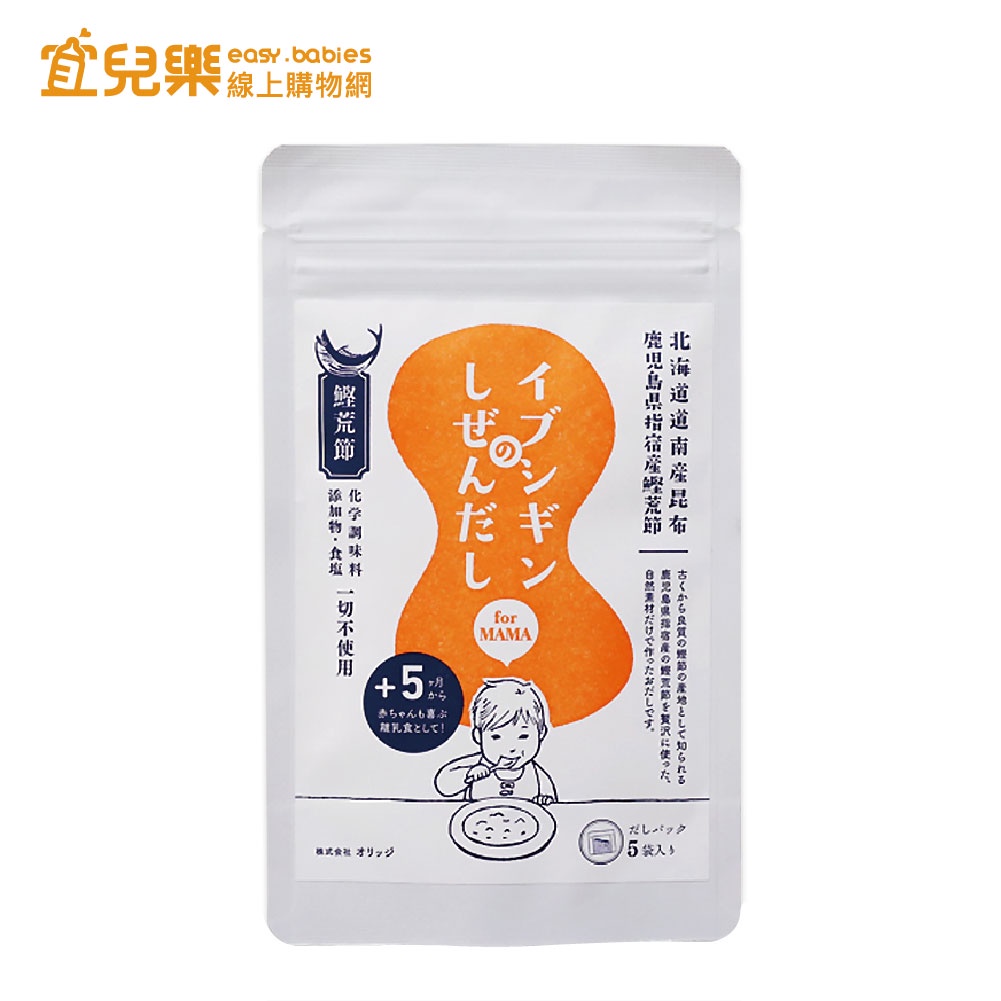 日本 ORIDGE 無食鹽昆布柴魚粉 湯包裝 25x5包入【宜兒樂】