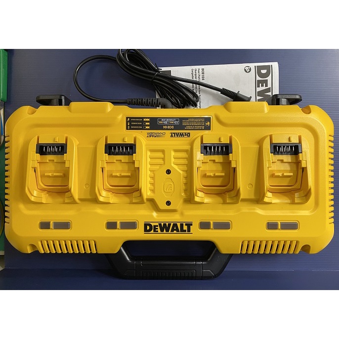 【丹尼工具】全新得偉 DEWALT DCB104 20V/60V 4槽8A快充原廠充電器 風扇溫控比DCB118充速還快