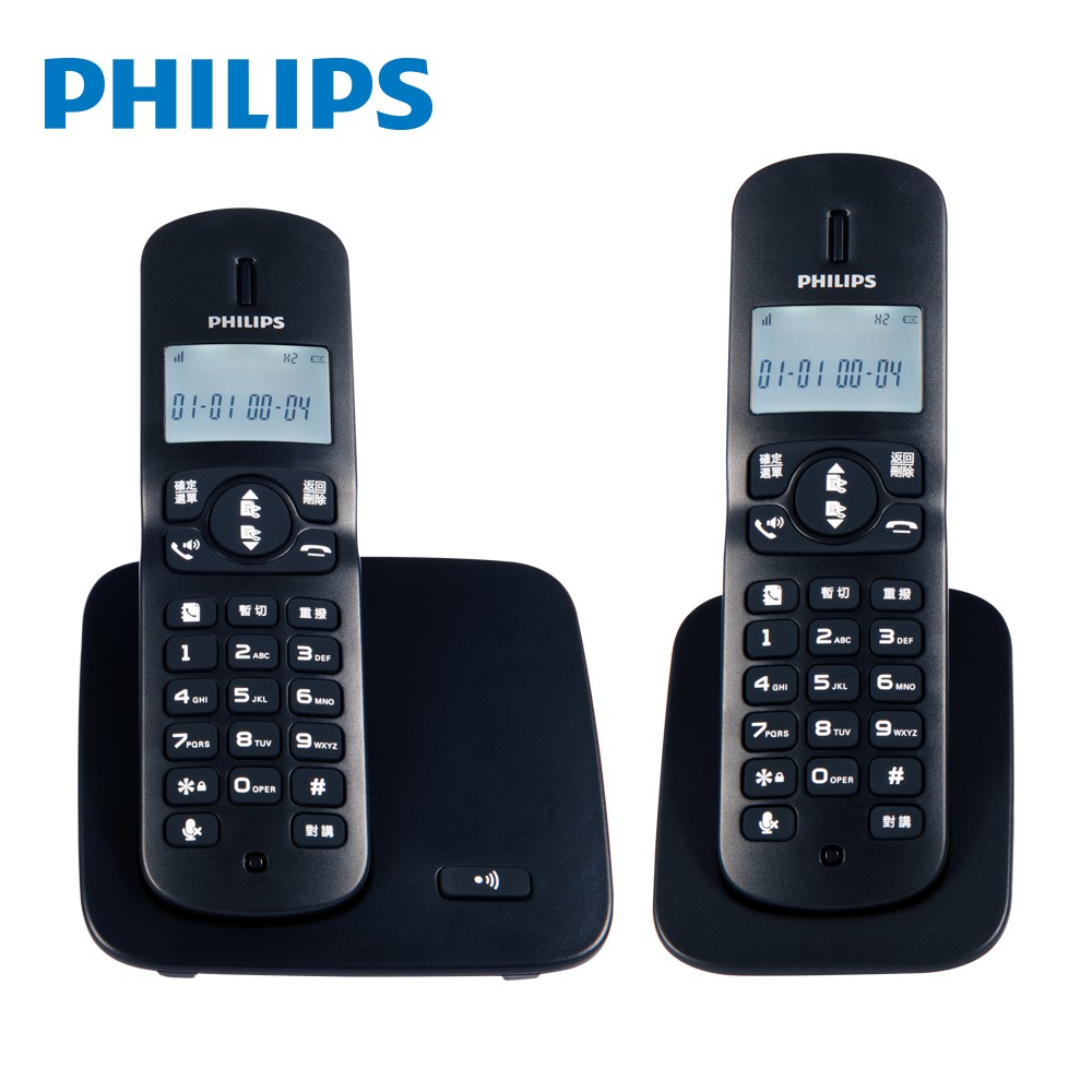 PHILIPS飛利浦 DCTG1862B/96 數位電話 無線電話 子母電話 中文顯示 電話 蝦皮直送 現貨