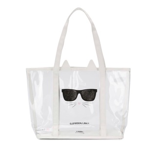cc307cc小店～初夏新款KARL LAGERFELD 貓咪透明購物袋 肩背包 現貨