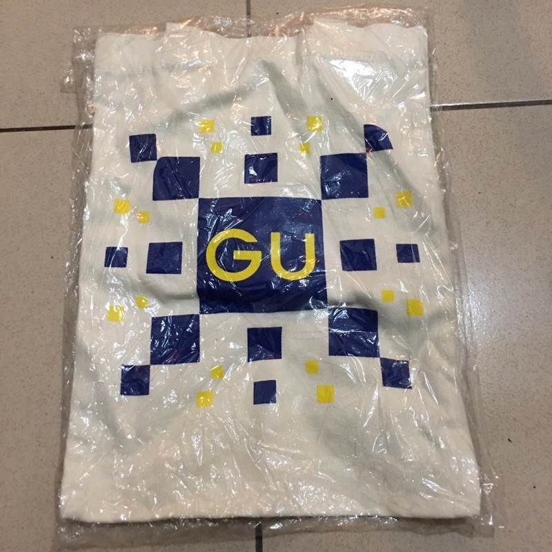 Uniqlo副牌GU帆布袋/環保購物袋/肩背包，台北面交