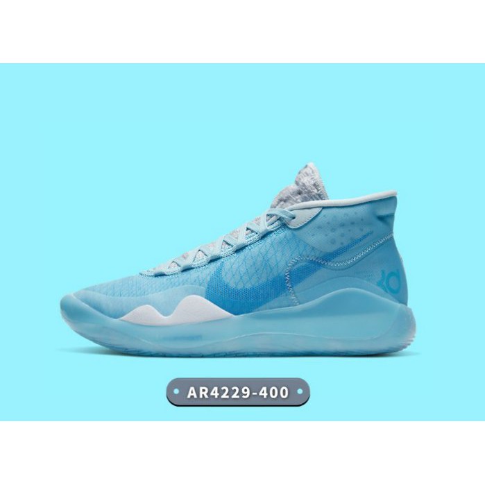 Nike Zoom KD12 EP SJX 天藍色 網紗 氣墊 中幫 籃球鞋 AR4229-400 男鞋
