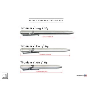 MFT 美國 Tactile Turn Bolt Action Pen 鈦合金 槍機筆