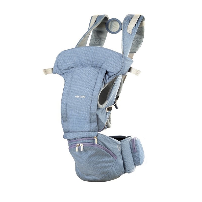 NAC NAC 折疊腰凳式減壓嬰兒揹帶(睿智藍） 只使用過一次 9.9成新 百貨購入 用不到 低於五折出售