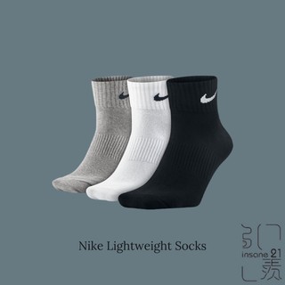 NIKE LIGHTWEIGHT SOCKS 中筒襪 小勾 黑白灰 SX7664-964【Insane-21】