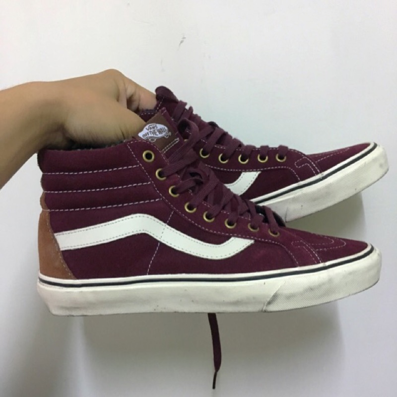 Vans Sk8-hi old skool era 黑 酒紅 白 帆布 滑板 鞋 all star