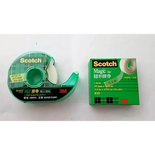 3M Scotch 隱形膠帶 19mm*32.9m 可手撕 810D (膠帶+膠台)