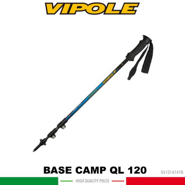 【VIPOLE 義大利 BASE CAMP QL 120 輕量雙快調登山杖《藍》】S-14141/手杖/爬山//悠遊山水