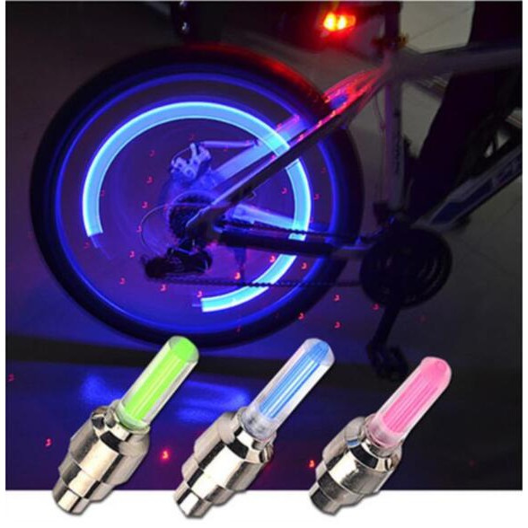 2個 LED 霓虹燈氣門桿蓋 摩托車車輪輪胎燈氣門嘴 自行車輪胎燈騎行配件