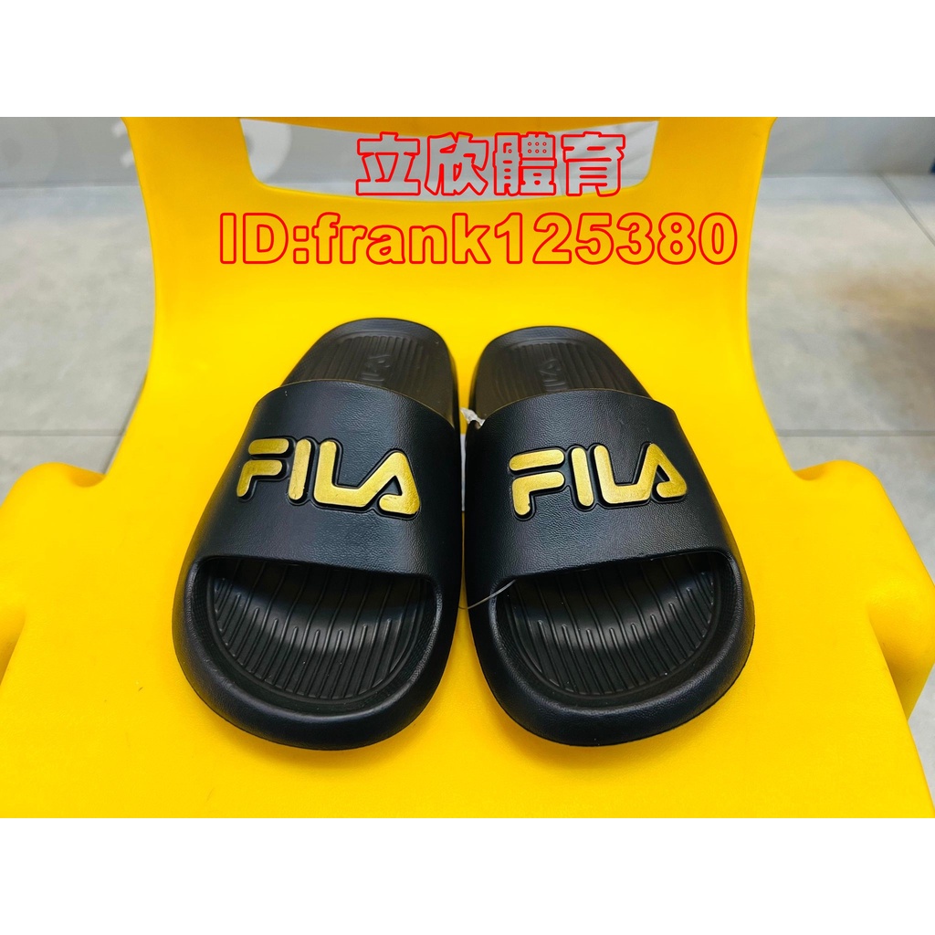 FILA 斐樂 童運動拖鞋 2-S824W-009 黑金 輕量 軟底 童拖鞋 防水拖 足弓支撐 女拖鞋 一體成型 中大童