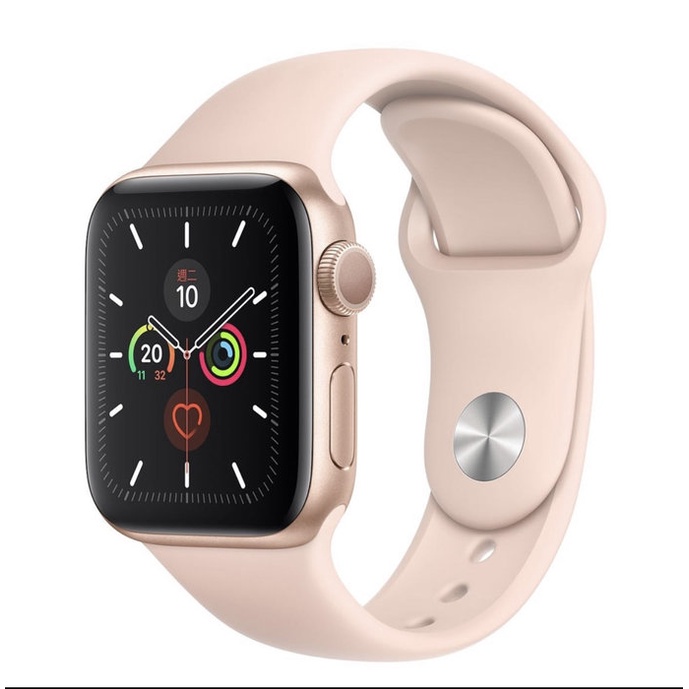 Apple Watch series 5 (44mm/GPS) 鋁金屬殻配運動型錶帶 金配粉