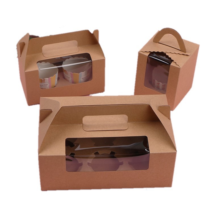 【QB'S SHOP】牛皮 開窗 紙盒 馬芬提盒 杯子蛋糕 蛋糕盒 慕斯 奶酪 月餅盒 手提盒 禮盒 包裝盒 提盒 禮物